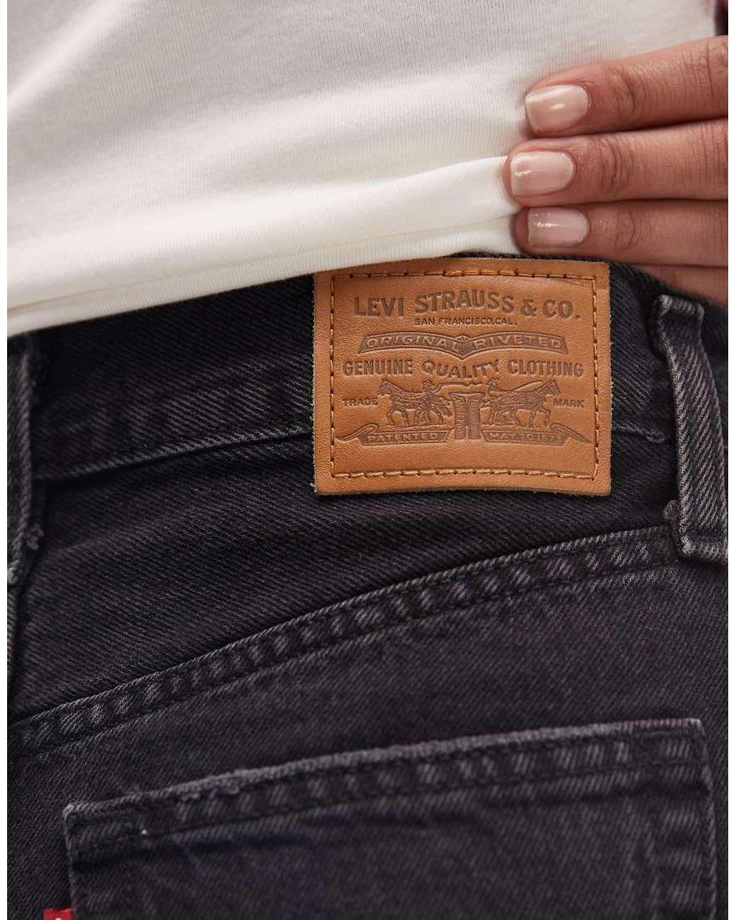 Levi's Black Ribcage Denim Shorts
