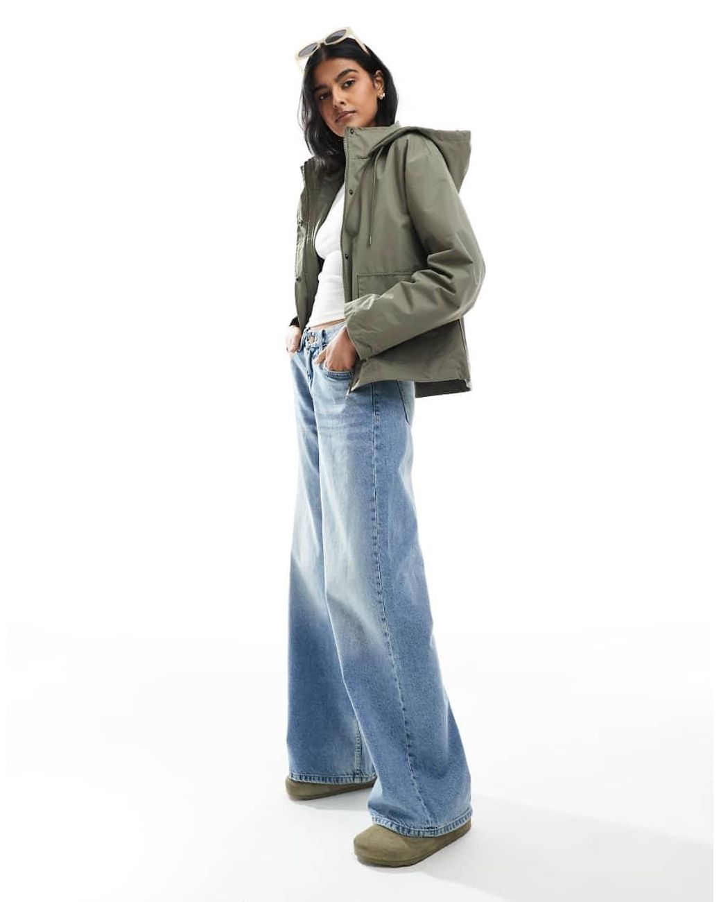 Brave Soul Green Short Coated Jacket