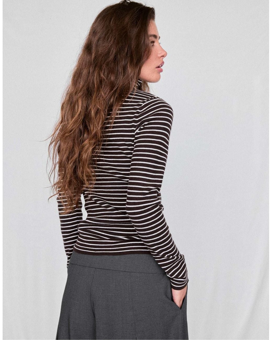 Stradivarius Gray Basic-pullover mit rollkragen