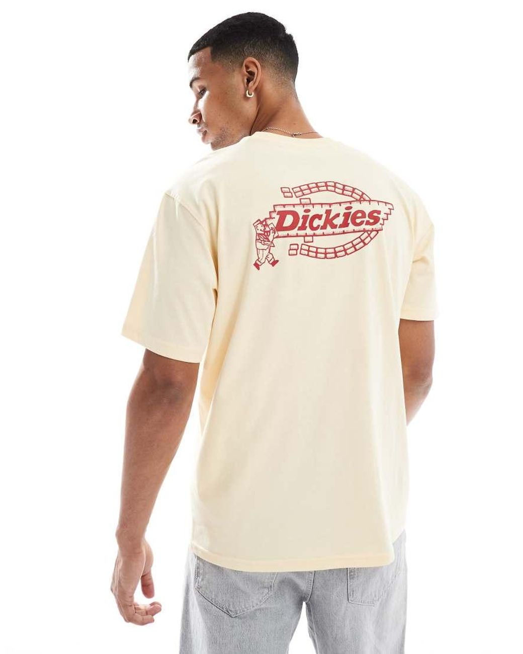 Dickies Natural Brick Mason Back Print Logo T-shirt