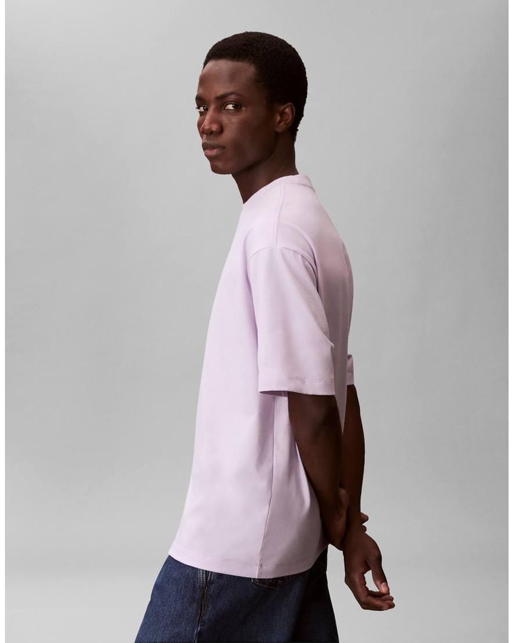Calvin Klein Purple Relaxed Boxy Fit Graphic T-shirt for men