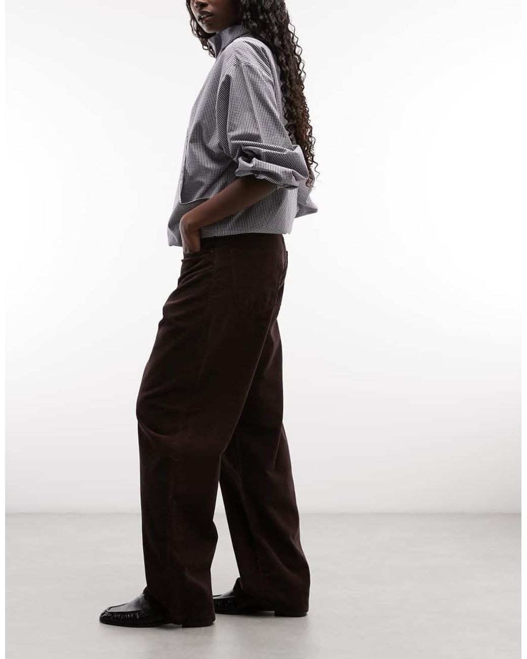 Carhartt Gray Billie Single Knee Thin Corduroy Wide Leg Trousers