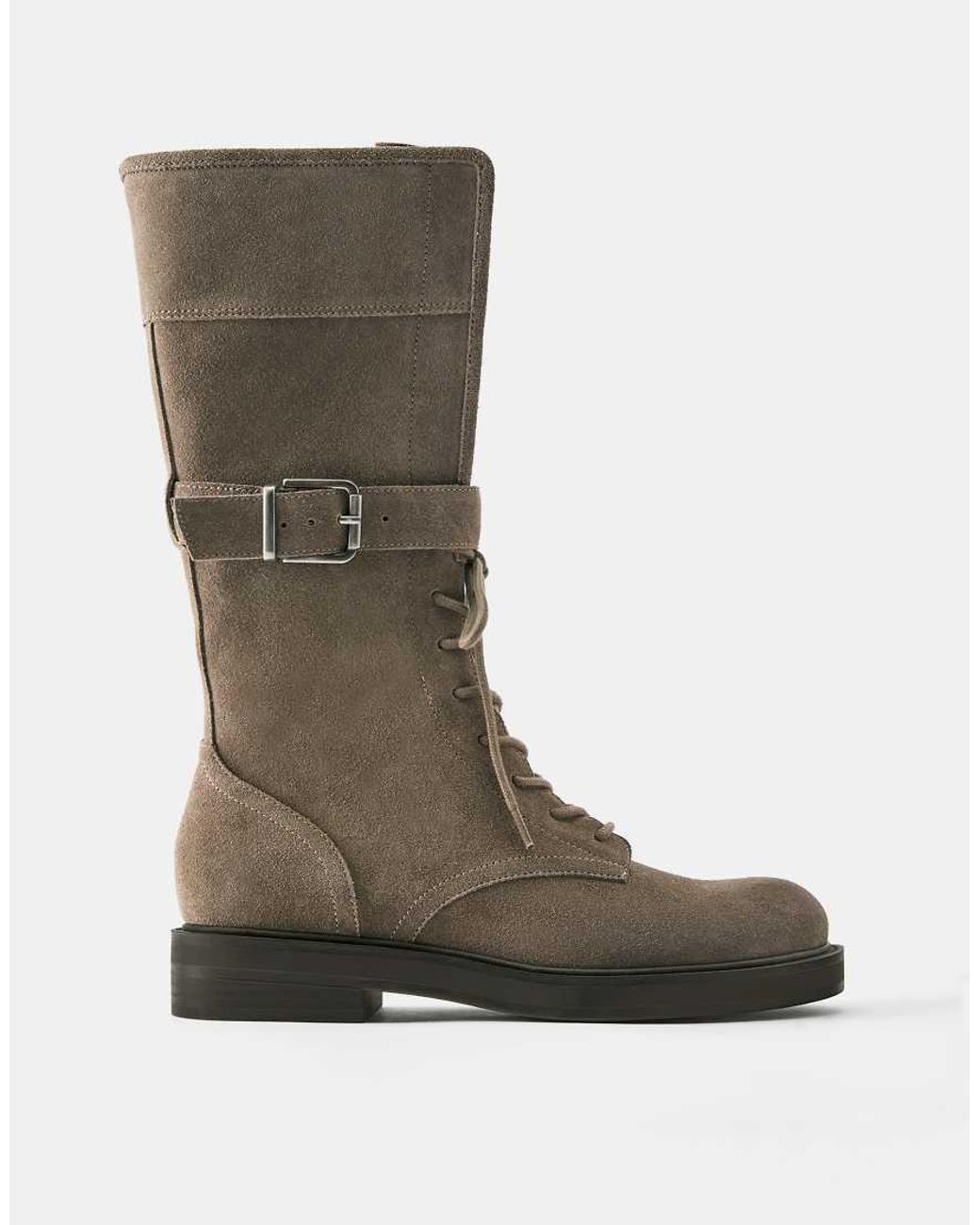 Stivaletti Bassi Stringati di Pull&Bear in Green