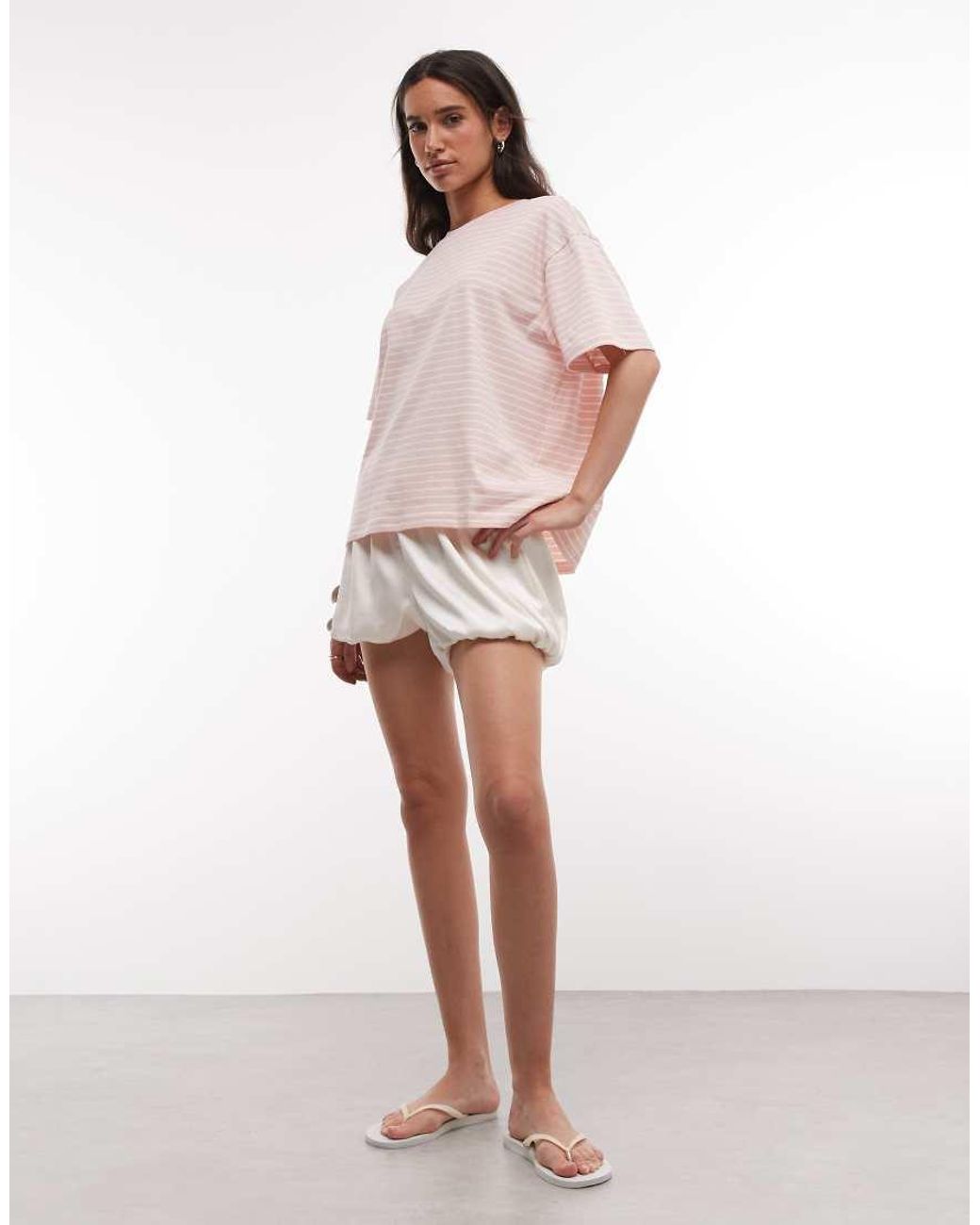 Monki Pink Boxy Fit T-shirt