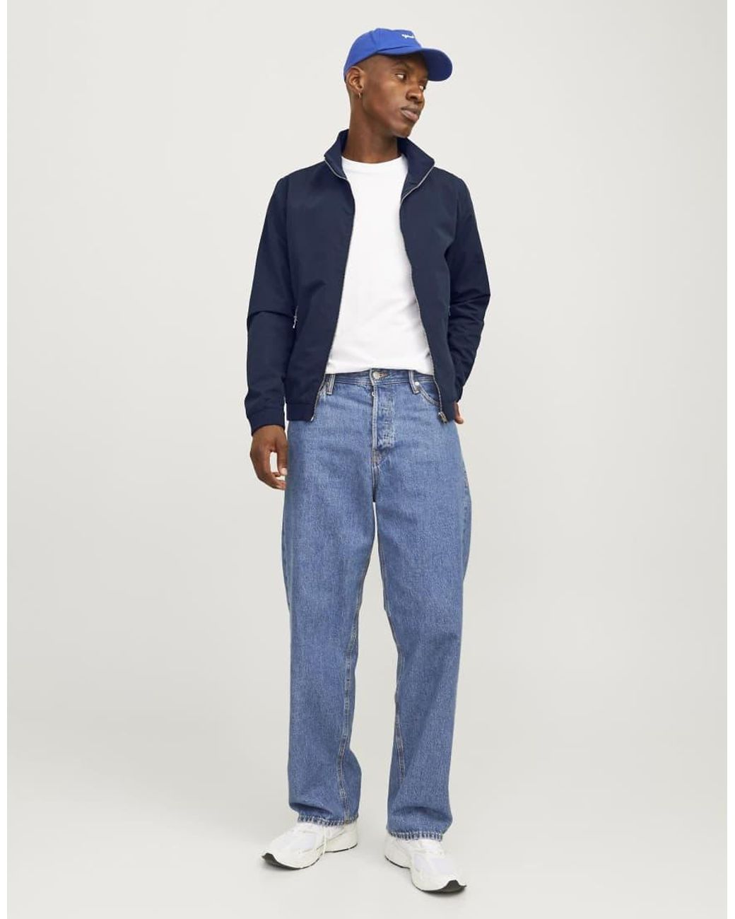 Jack & Jones Blue Bomber Jacket for men