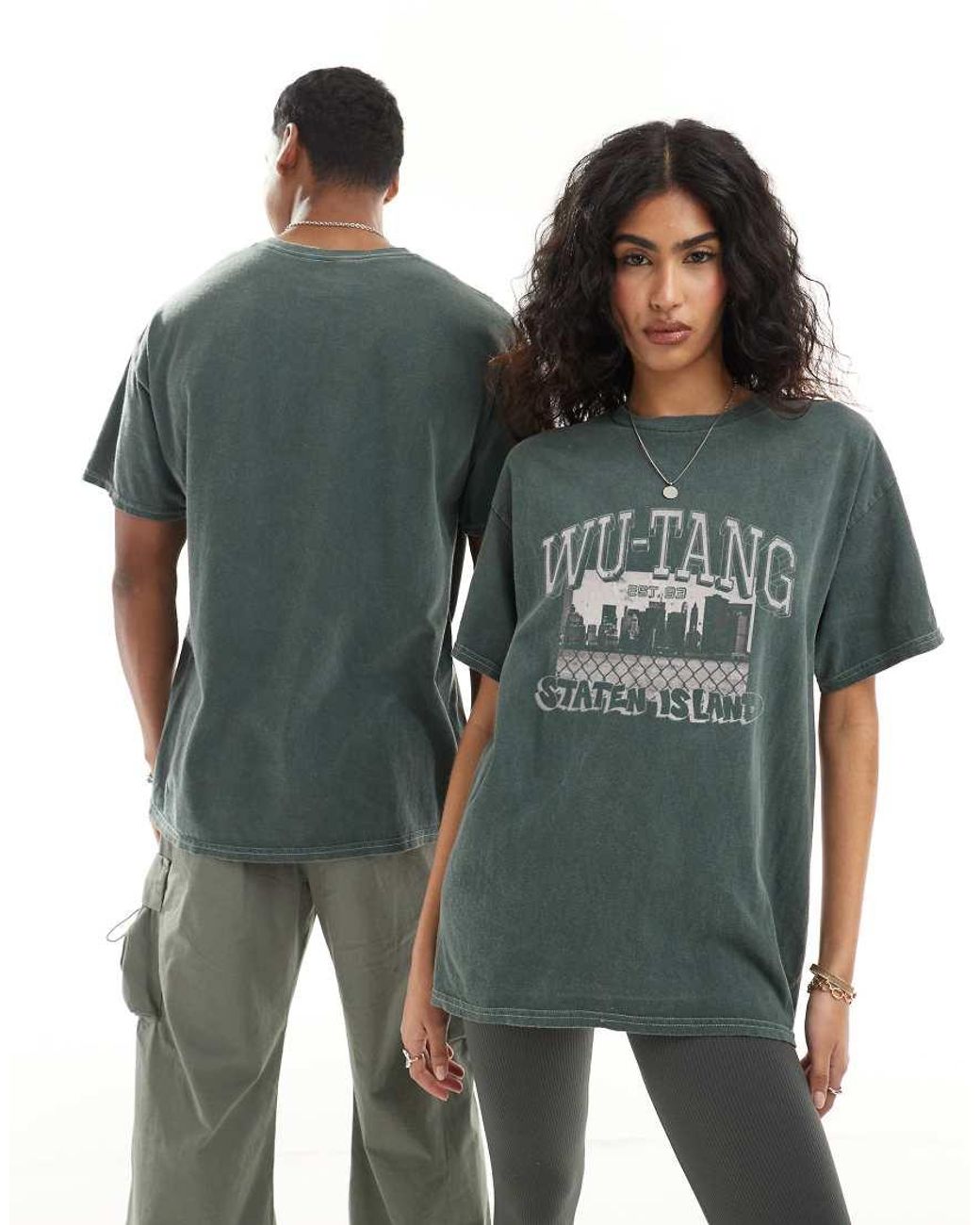 PRNT Green X Wu-Tang Clan Staten Varsity Relaxed Fit T-Shirt