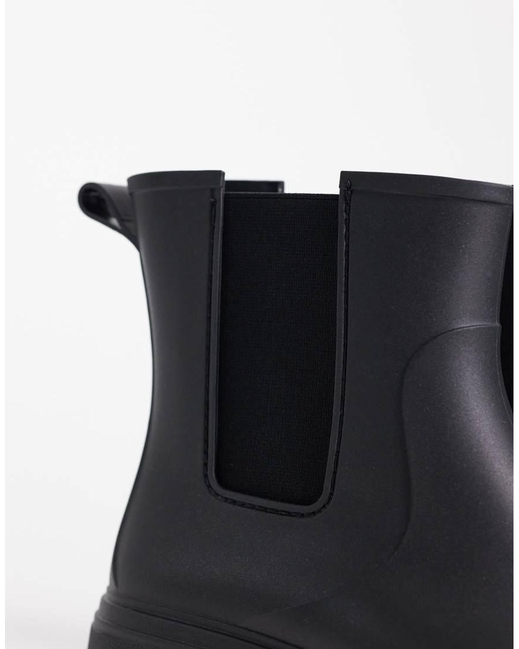 London Rebel Blue Phoebe Chunky Chelsea Gumboots