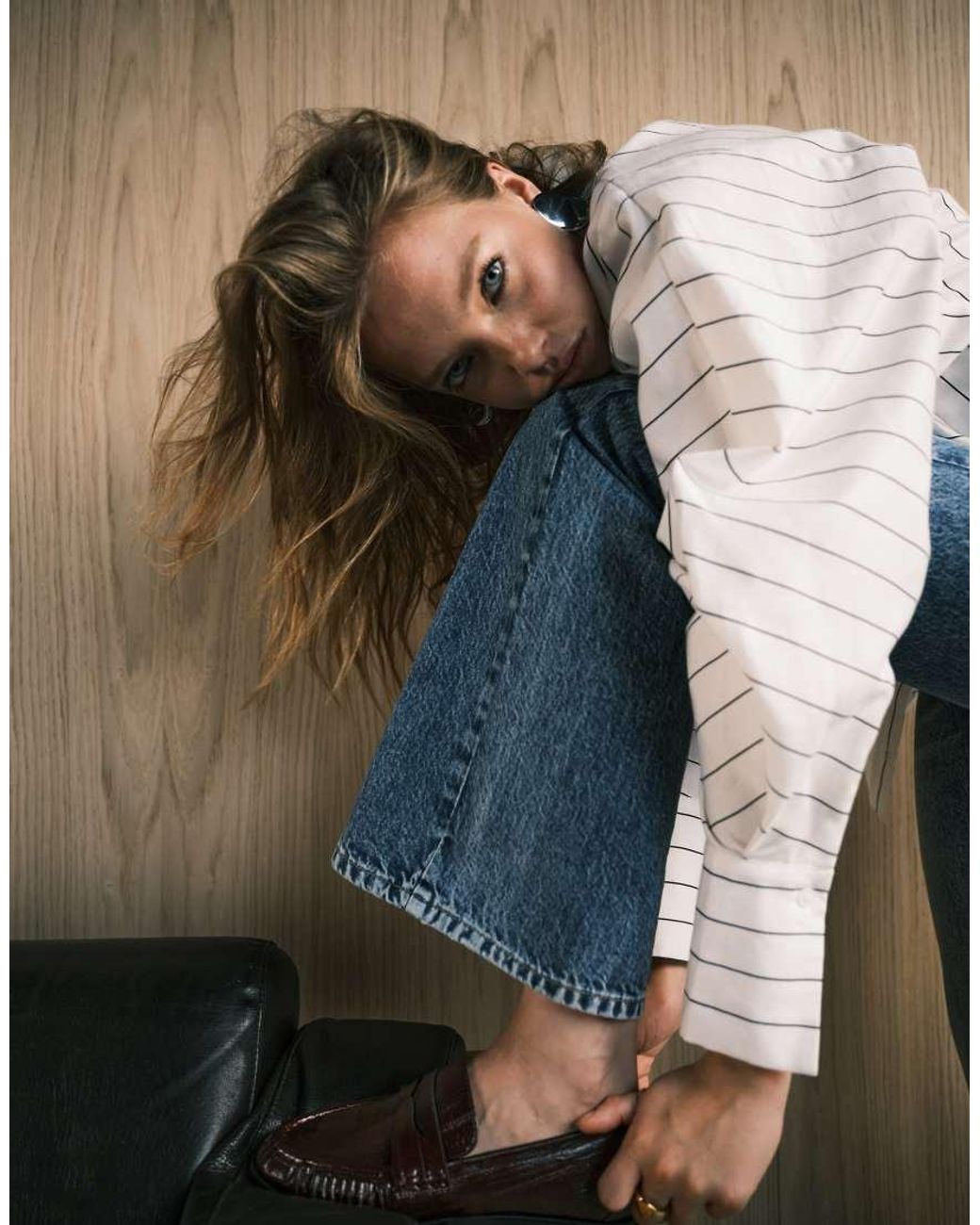 ASOS Blue Mid Rise Flare