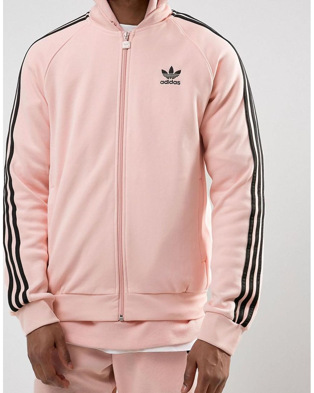 adidas Originals Superstar Track Jacket In Pink Bs4491 for Men | Lyst