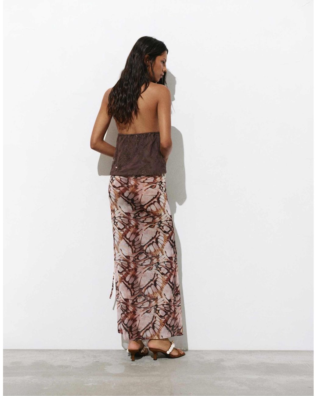 Pull&Bear Brown – neckholder-oberteil
