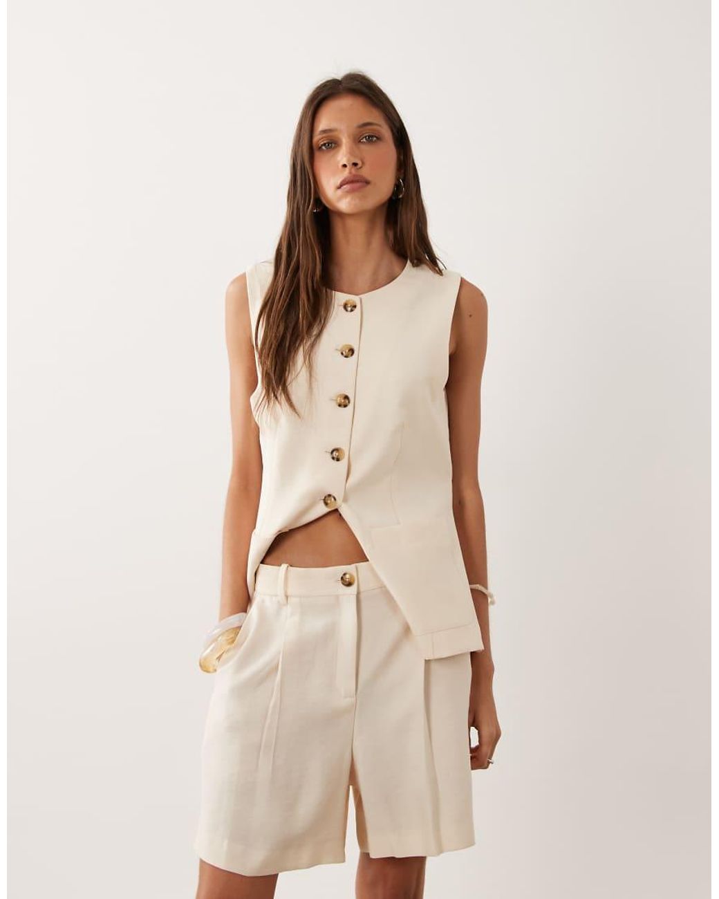 Mango Natural Napoli Bermuda Short Co-ord