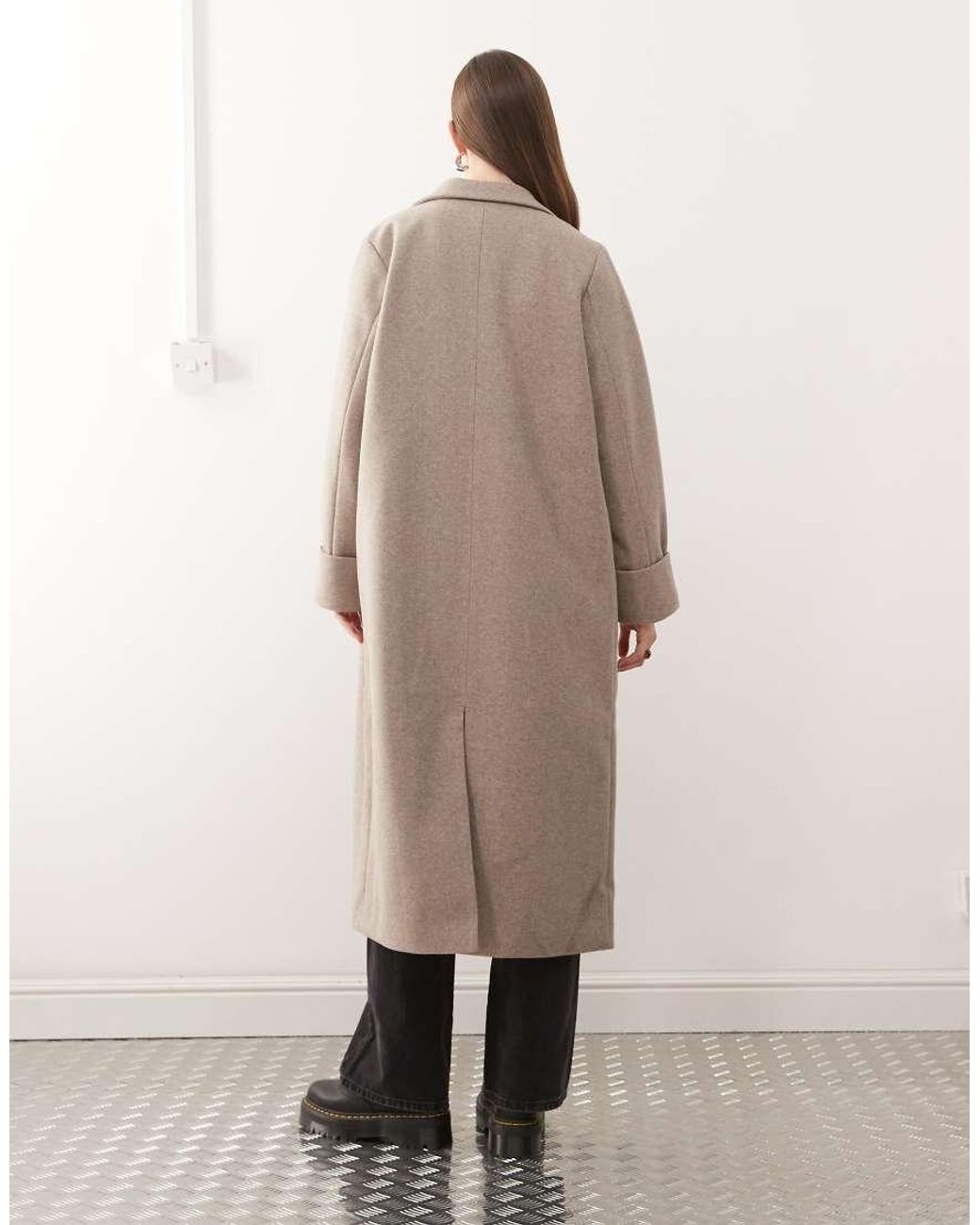Noisy May Natural Wool Look Maxi Overcoat