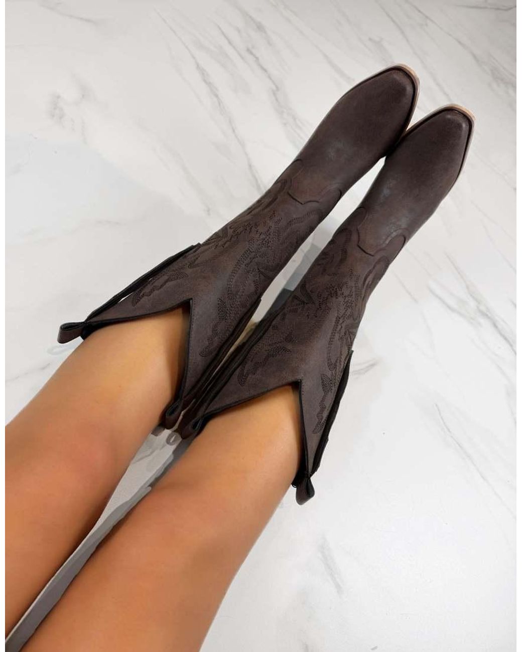 GIA STUDIOS Brown Cowboy Western Boots
