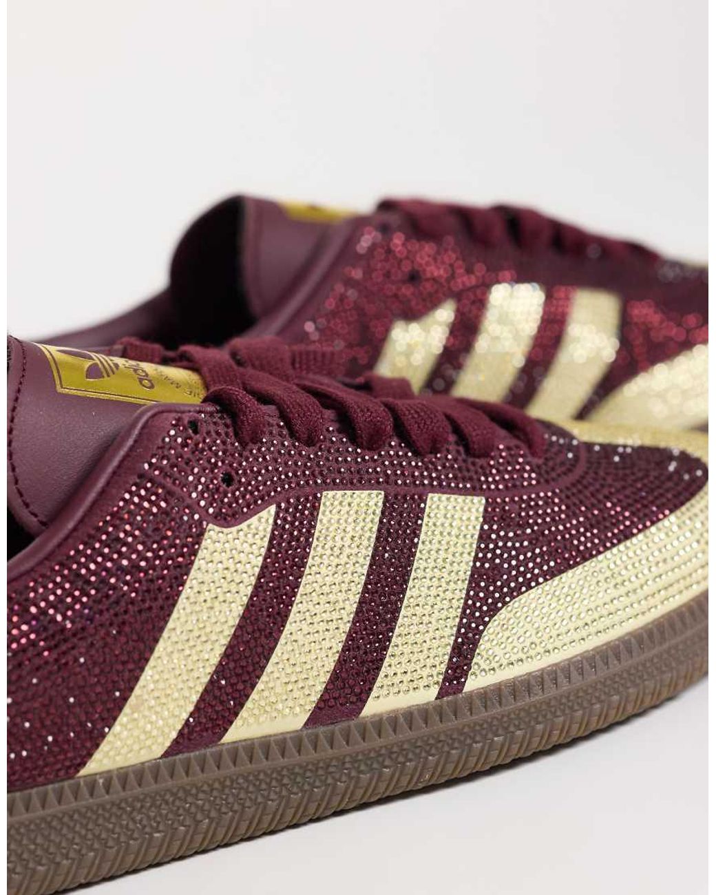 Adidas Originals Brown Samba Og Rhinestone Trainers