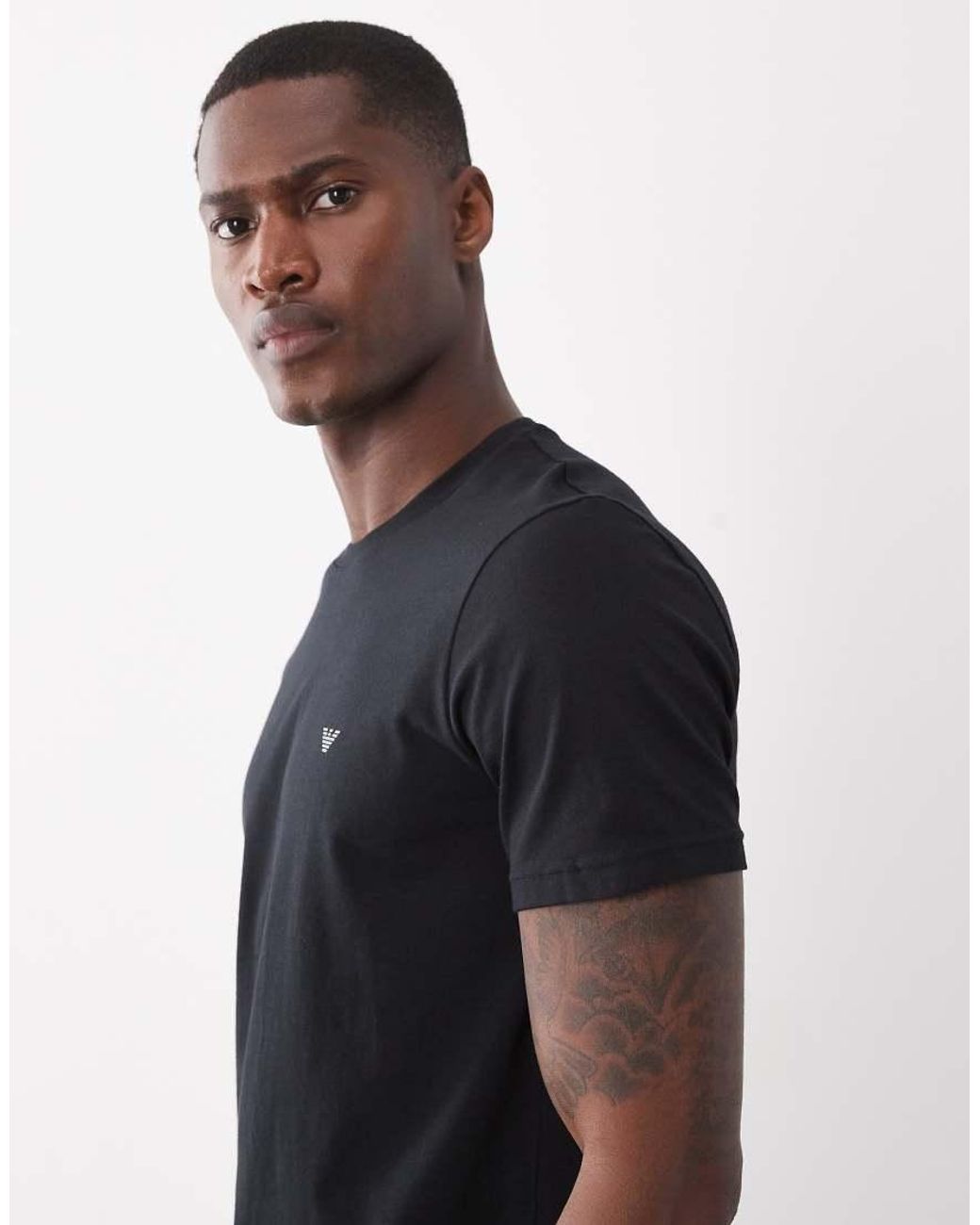 Emporio Armani Blue Bodywear 2 Pack Logo T-shirts for men
