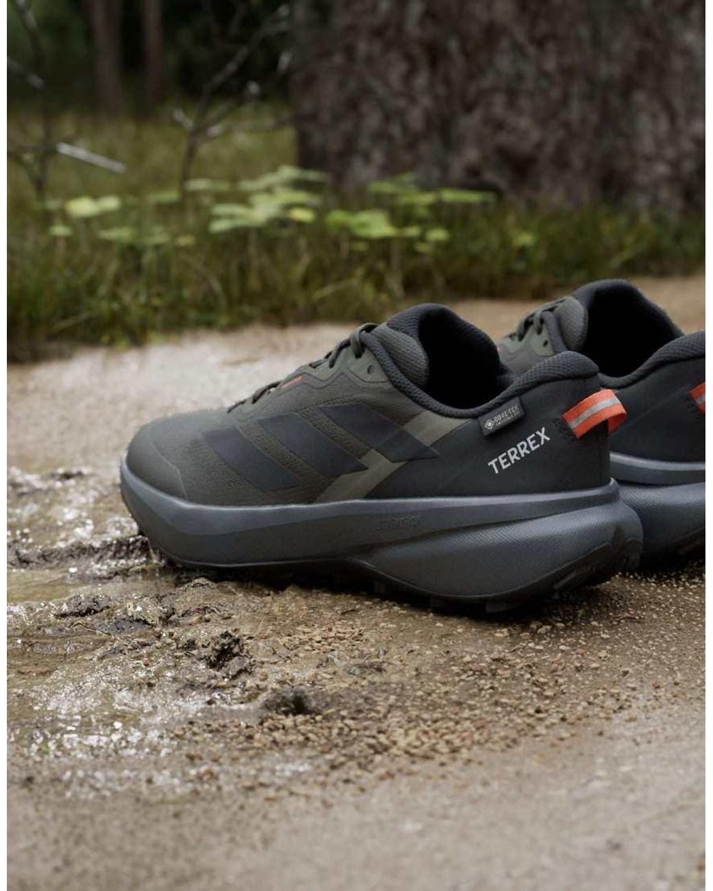 Adidas Originals Black Terrex Tracefinder Plus Gore-tex Trail Running Trainers for men