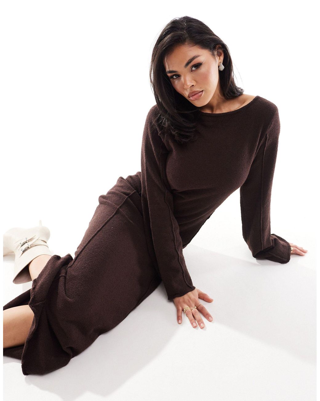 nakd fine knitted maxi dress Fine Knitted Deep Back Maxi Dress