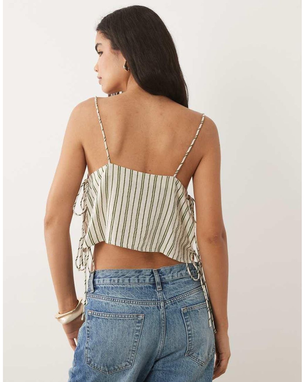 ASOS Blue Square Neck Beach Top