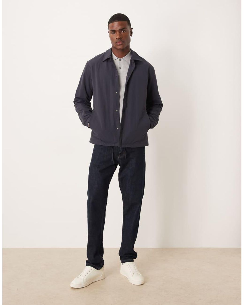 SELECTED Blue Coach Jacket for men