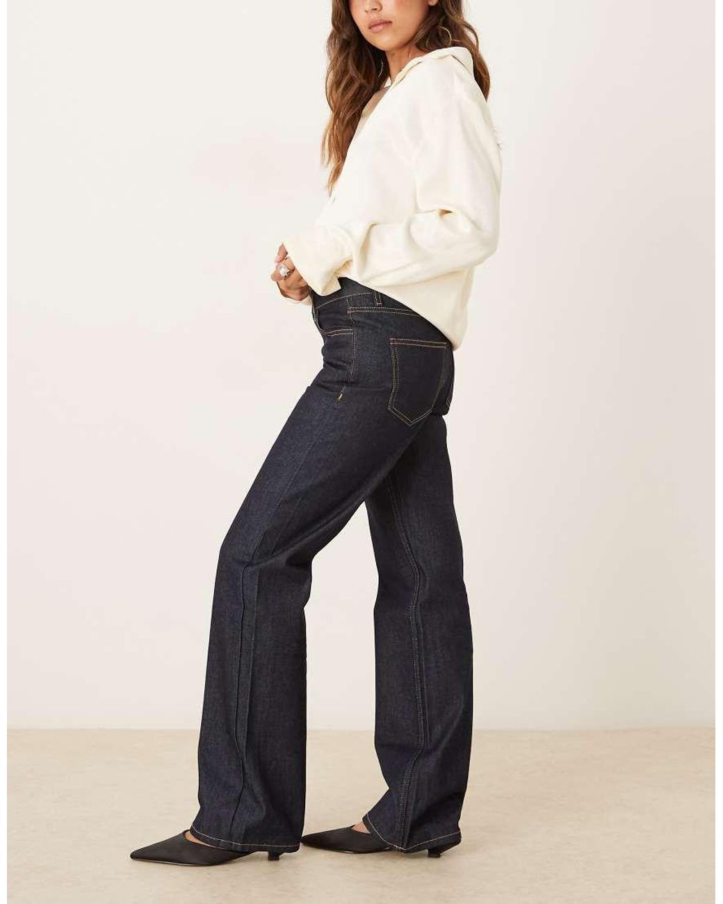 ASOS Blue Straight Low Rise Jeans