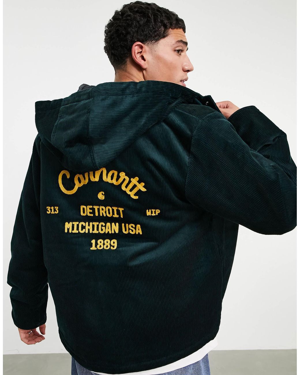 Carhartt Dennis Corduroy Hooded Coach Jacket in Black for Men Lyst