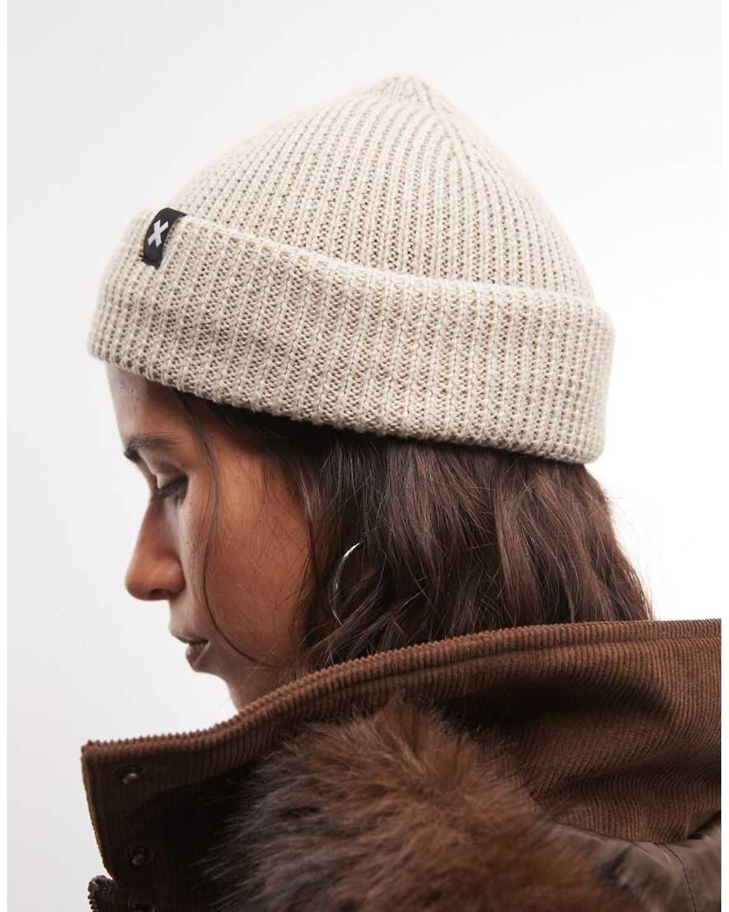Collusion Brown Logo Fisherman Beanie