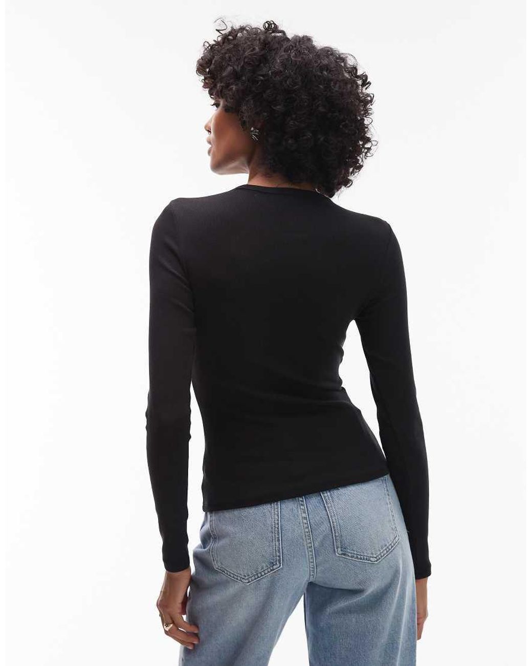 Tommy Hilfiger Blue Essential Rib Long Sleeve T-shirt