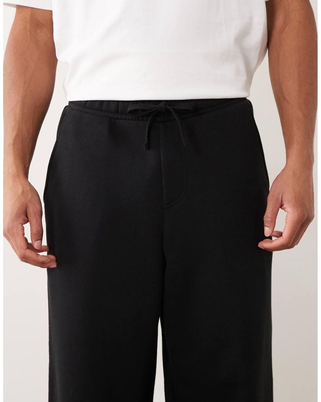 Cotton On White Super baggy Track Trackies for men