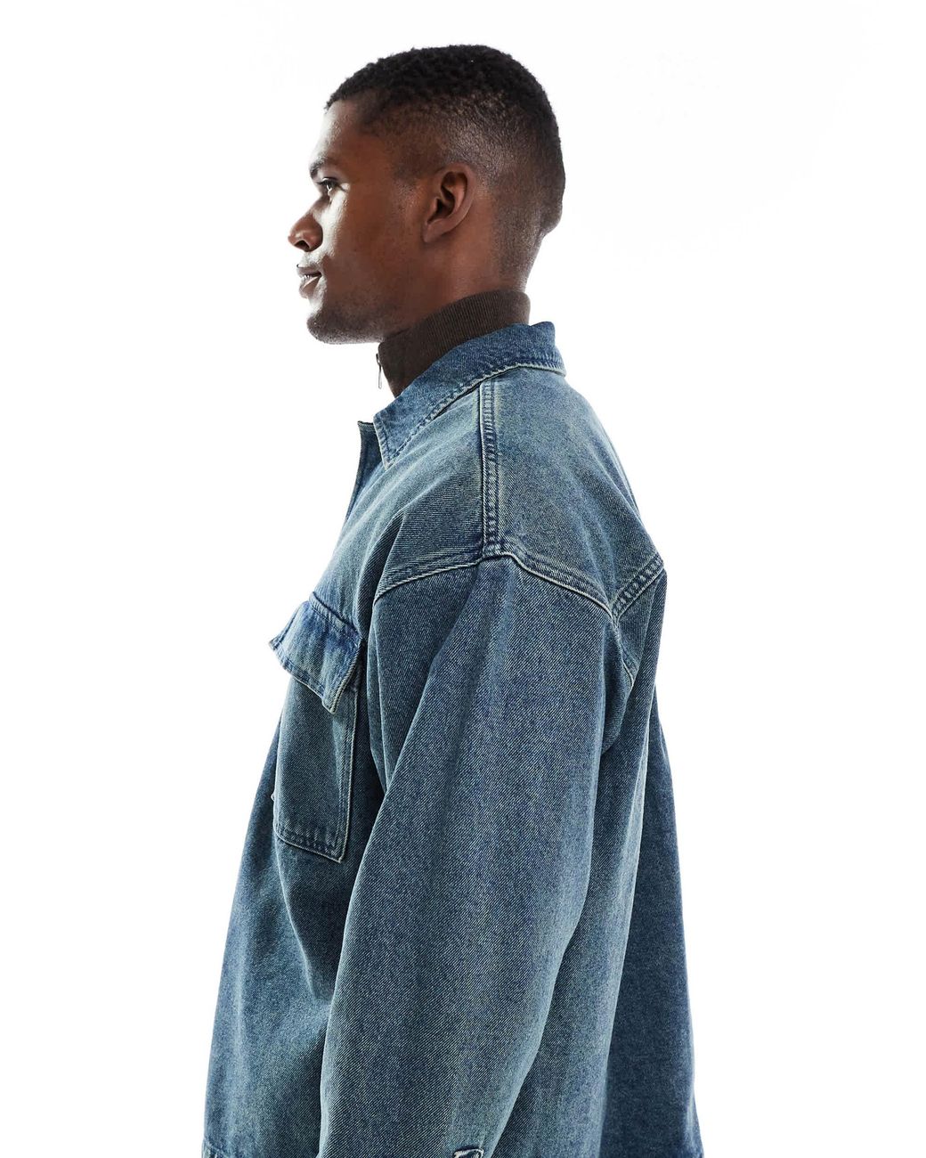 Jack & Jones Blue Boxy Denim Jacket for men