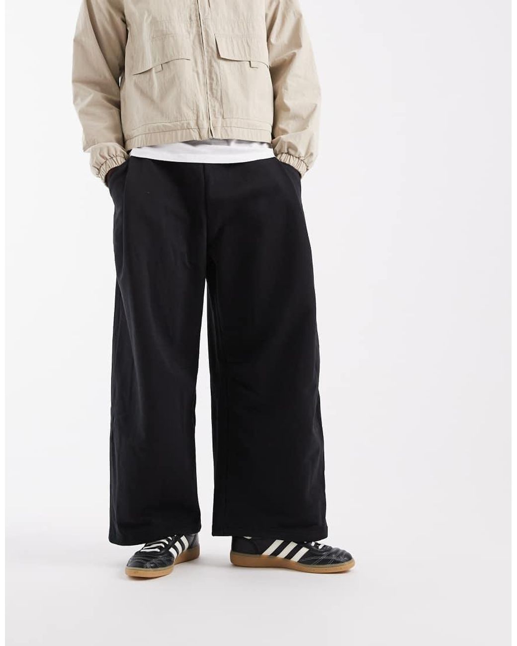 Adidas Originals White Premium Essentials Open Wide Hem Pants for men