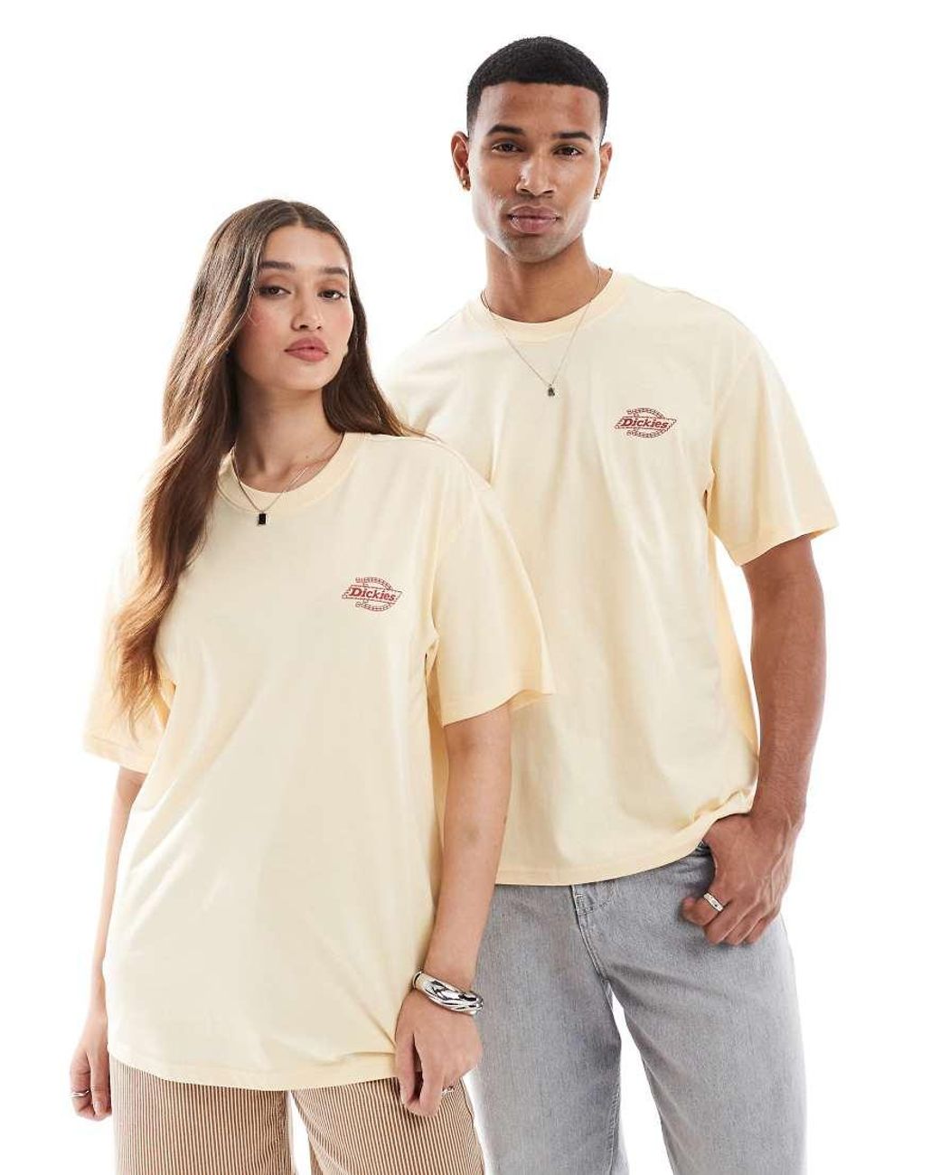 Dickies Natural Brick Mason Back Print Logo T-shirt