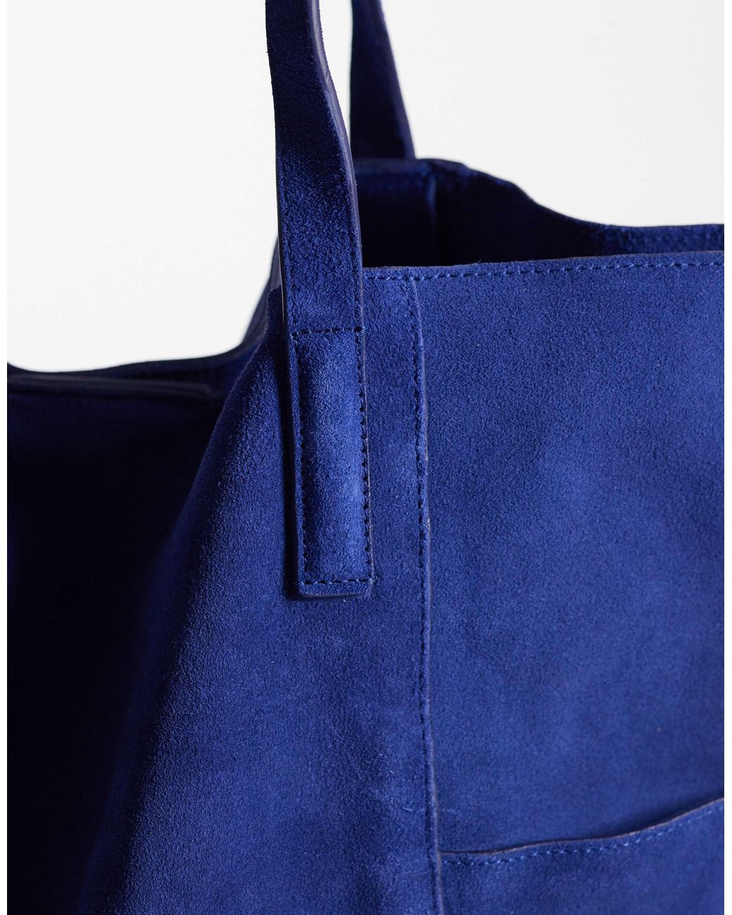 Mango Blue Tote aus 100 % leder