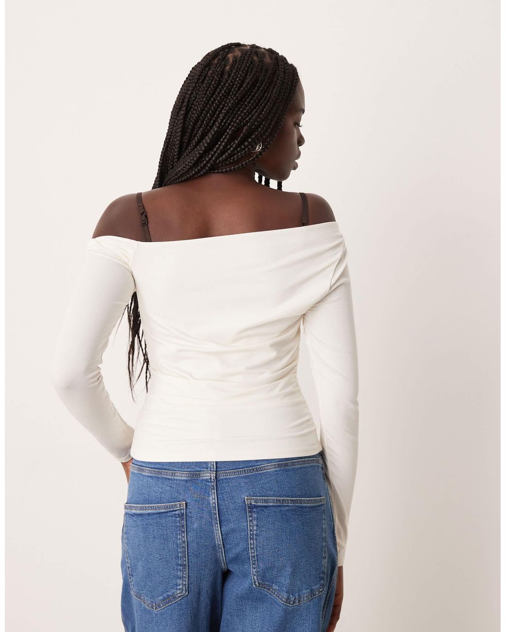 Abercrombie & Fitch White – langärmliges oberteil