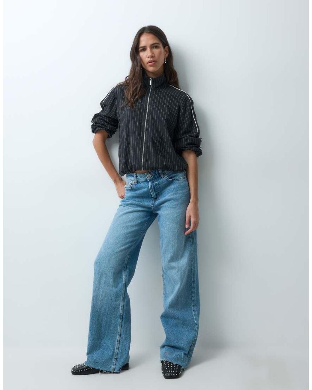 New Look Blue Piping Detail Track Jacket Co-ord