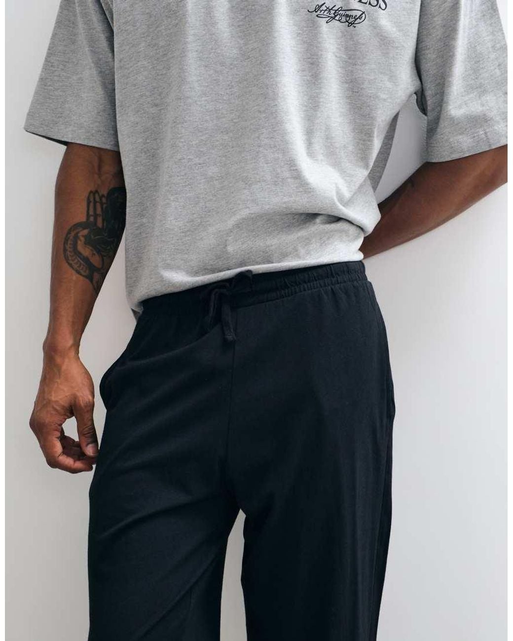 ASOS Gray Guinness Pyjama Set With Christmas Print for men