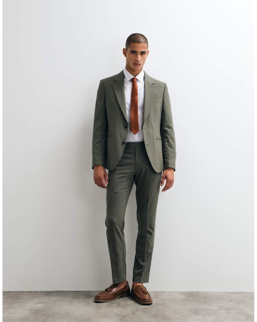 ASOS Green Slim Suit Trousers for men