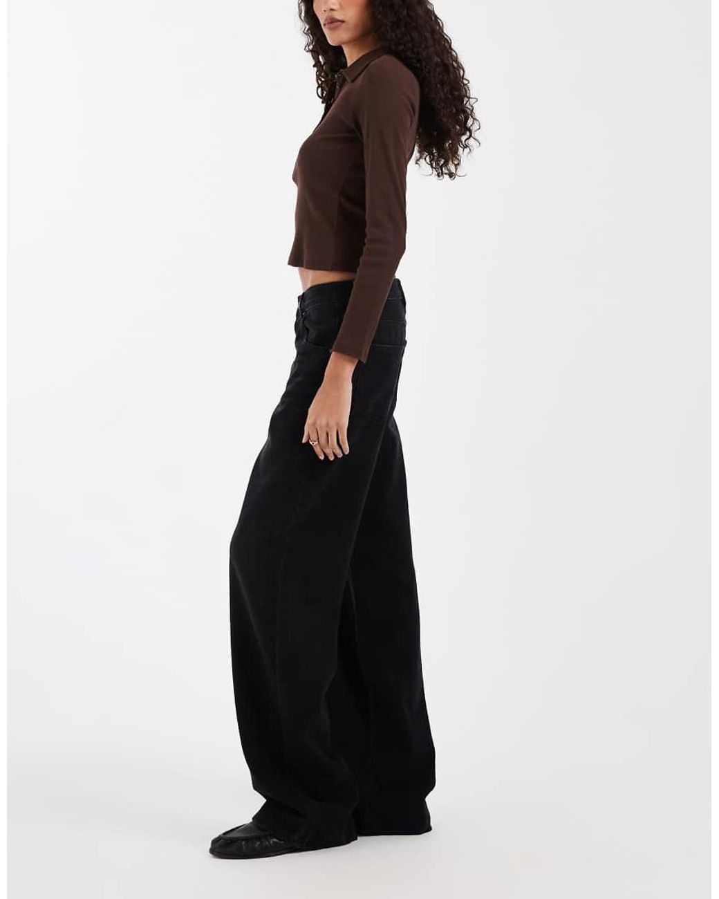 ASOS Black Asos Design Tall Low Rise Baggy Jeans