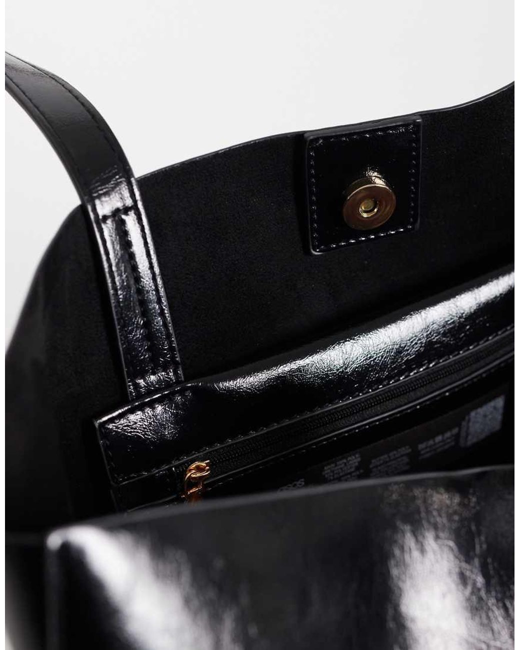 ASOS Black Oversized Bonded Tote Bag