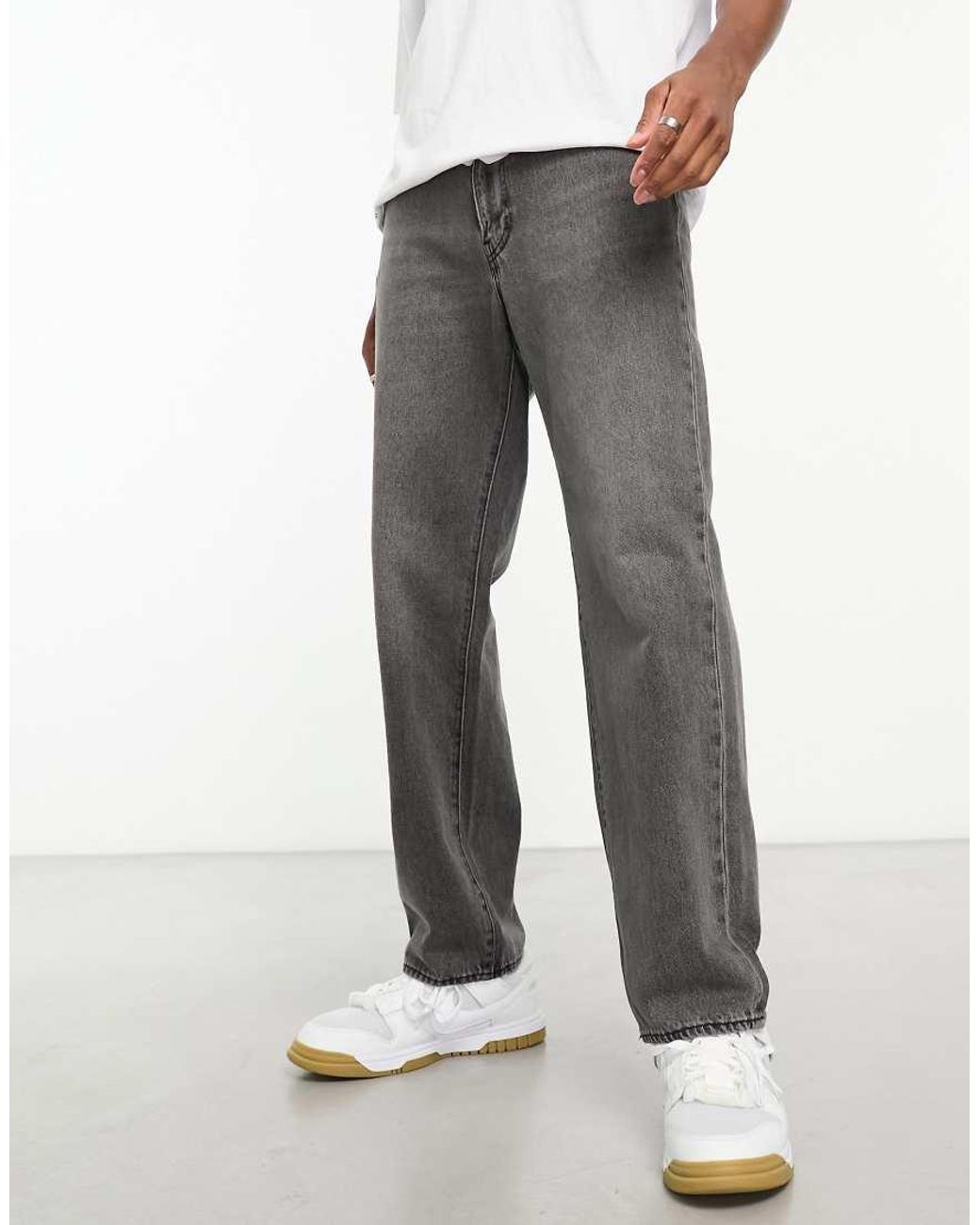 Levi's Black 568 Loose Straight Jeans for men