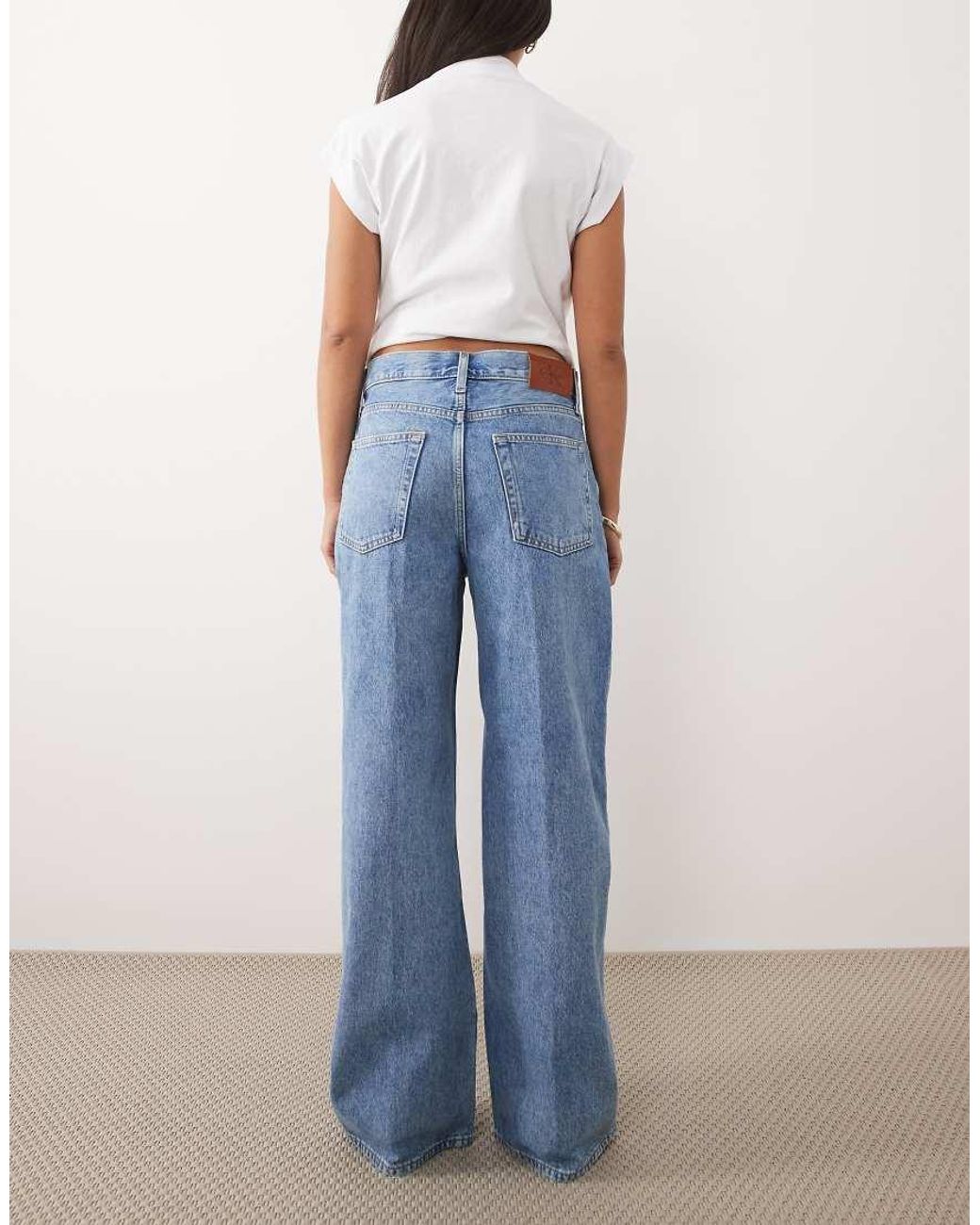 Calvin Klein Blue Low Rise baggy Jeans