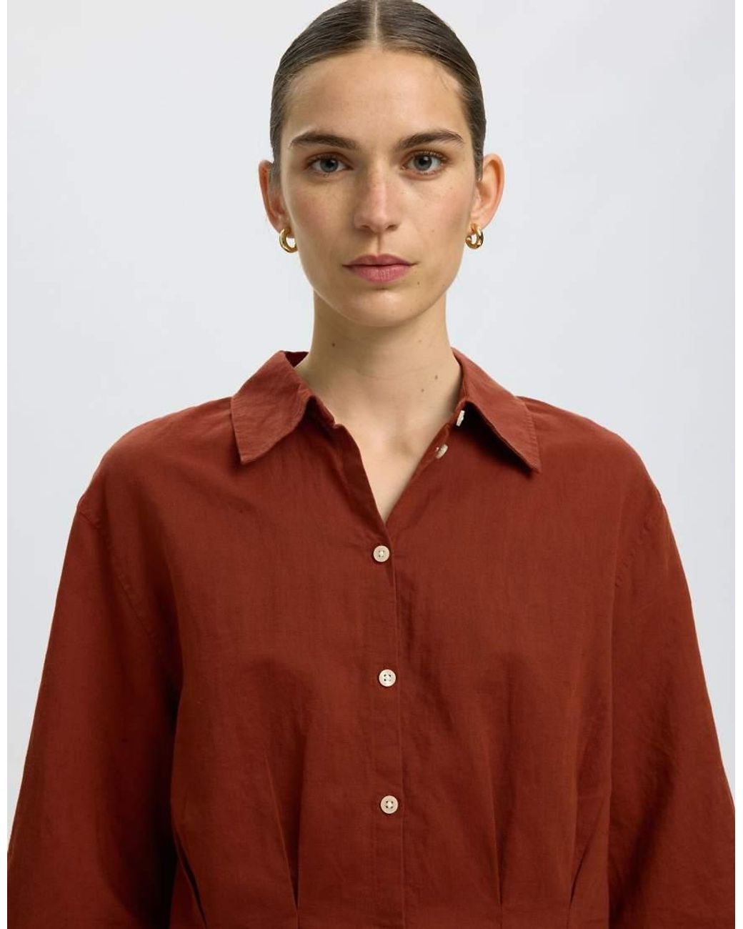 SELECTED Red Short Sleeved Shirt