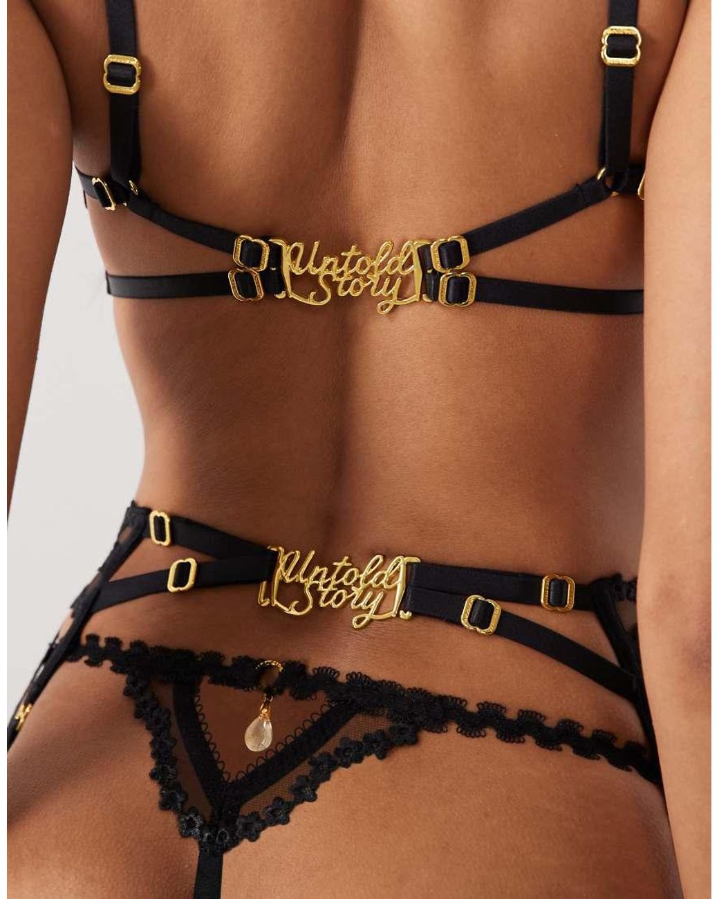 Untold Story Black Kiss And Tell Suspender Belt