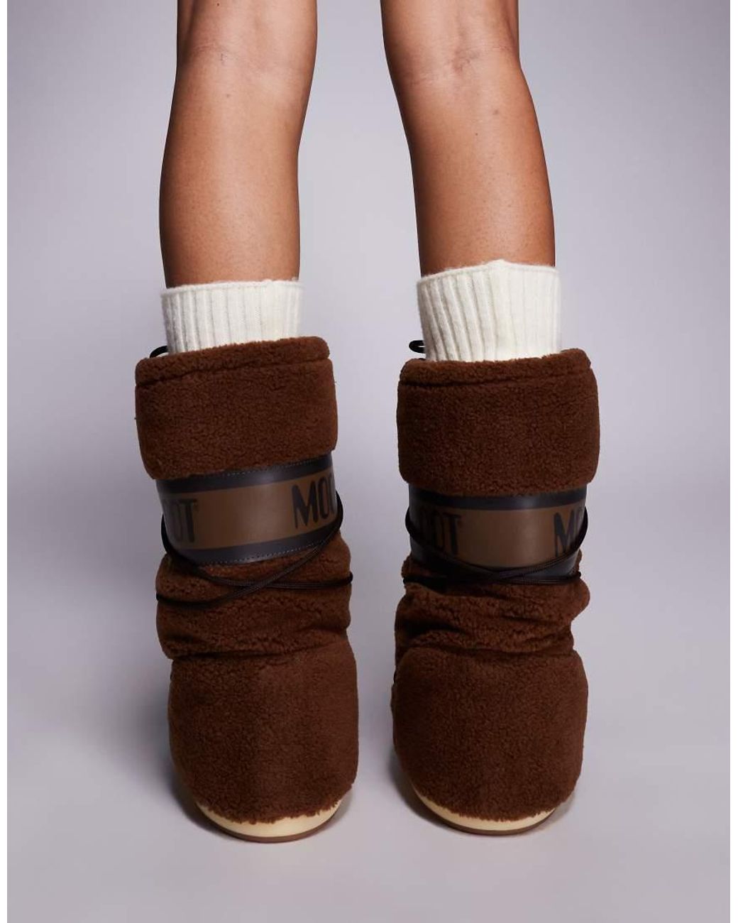 Moon Boot Brown Moonboot Icon Fleece Snowboot