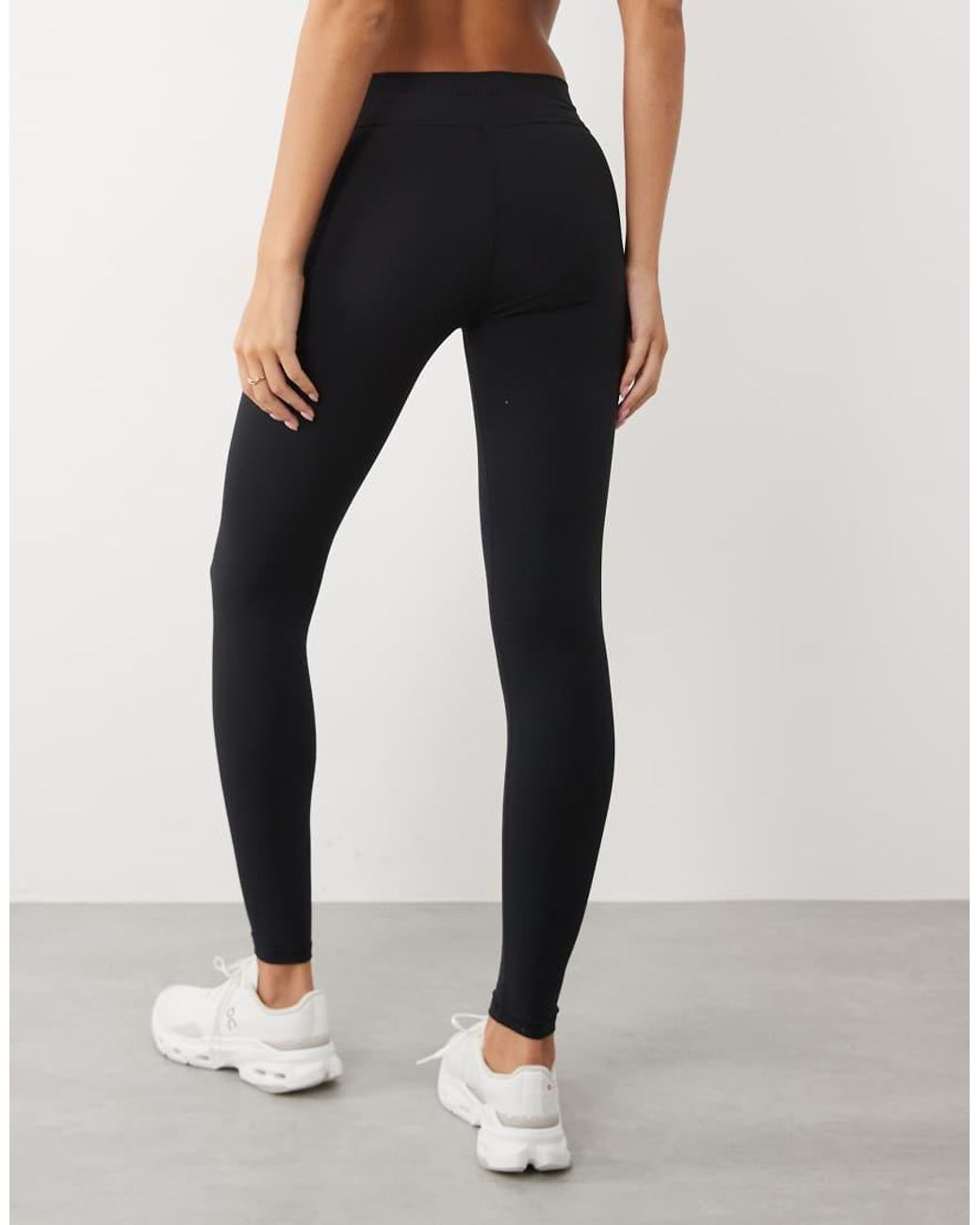 BO+TEE Black Bo+tee Soft Active Cross Over Waistband leggings