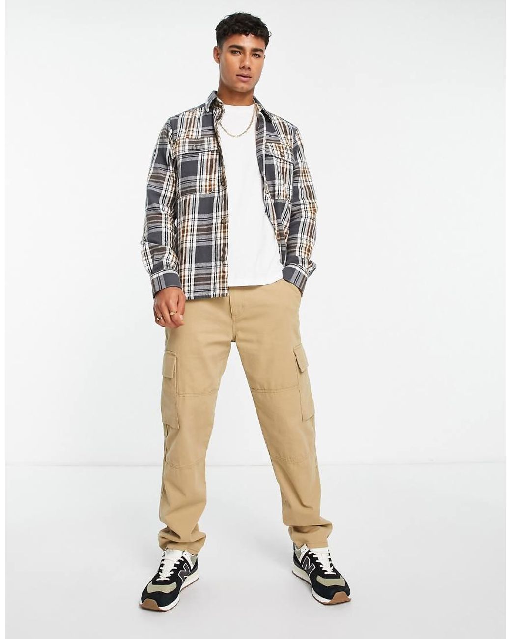 Only & Sons Gray Flannel Overshirt for men