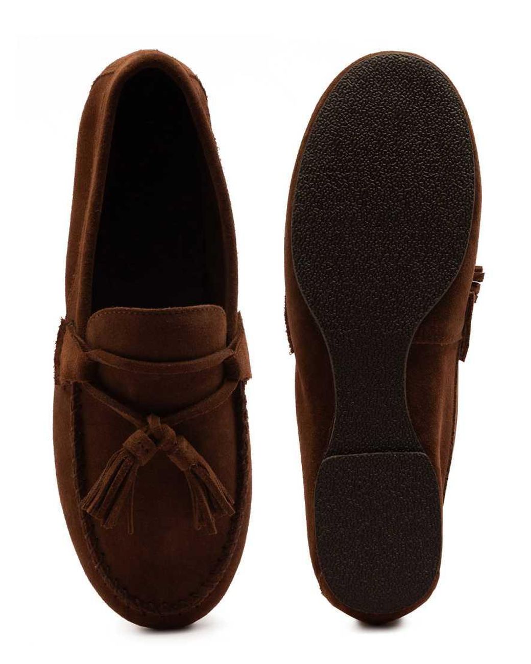 OFF THE HOOK Brown Walbrook Suede Leather Tassel Loafers