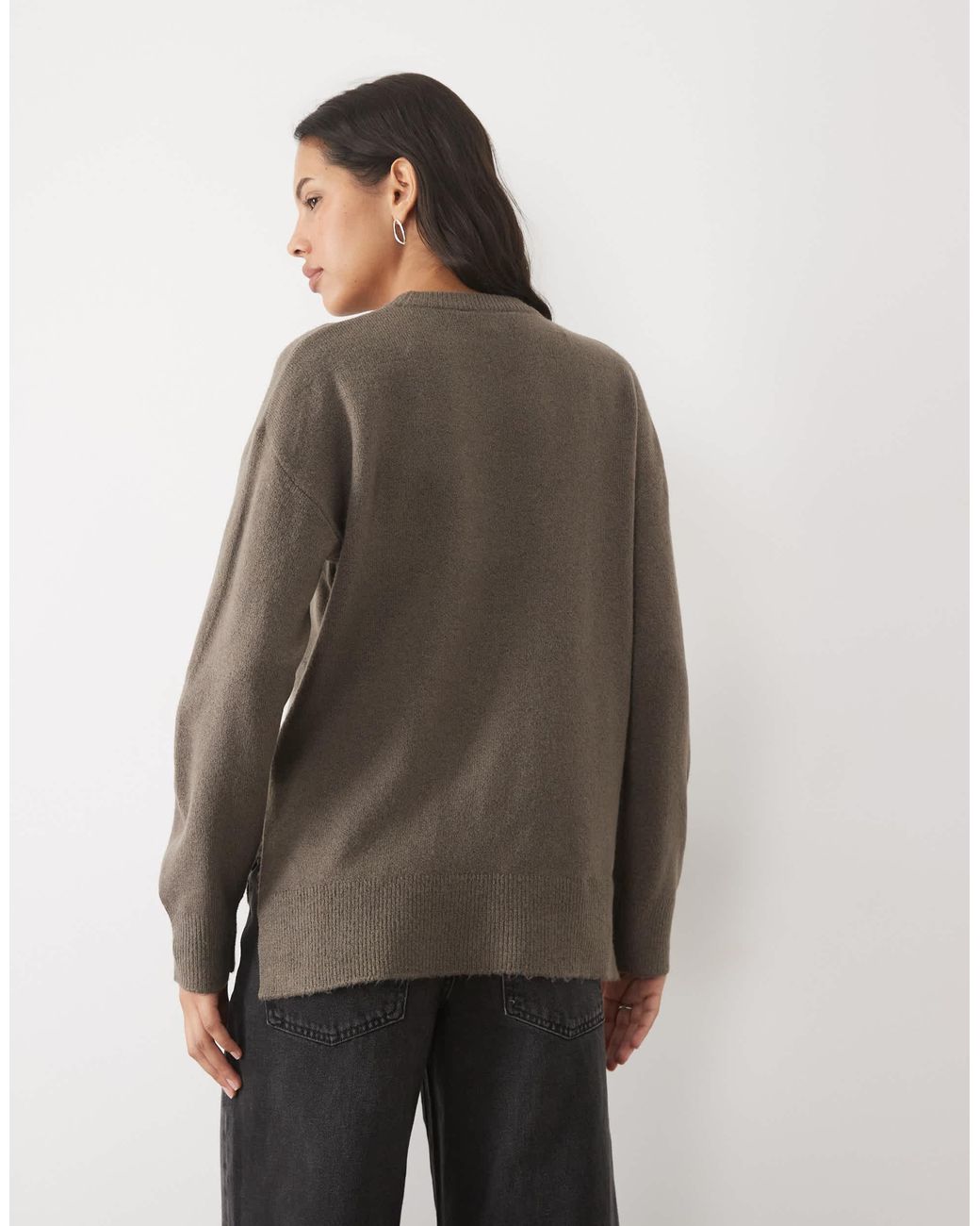 New Look Brown Side Split Jumper