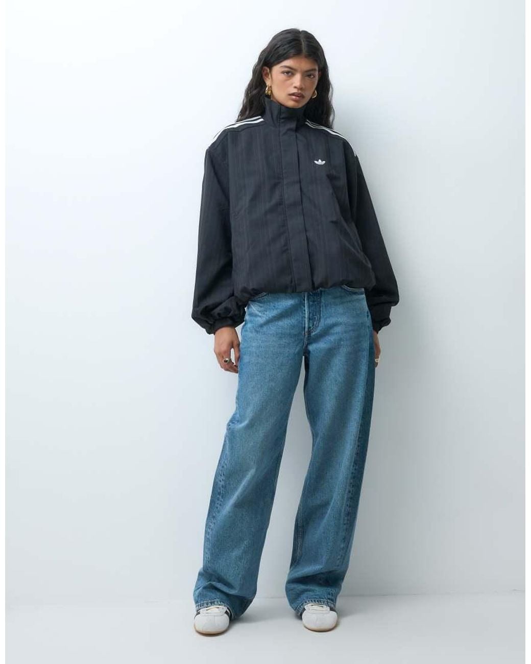 Adidas Originals Blue Firebird Blousy Check Track Top