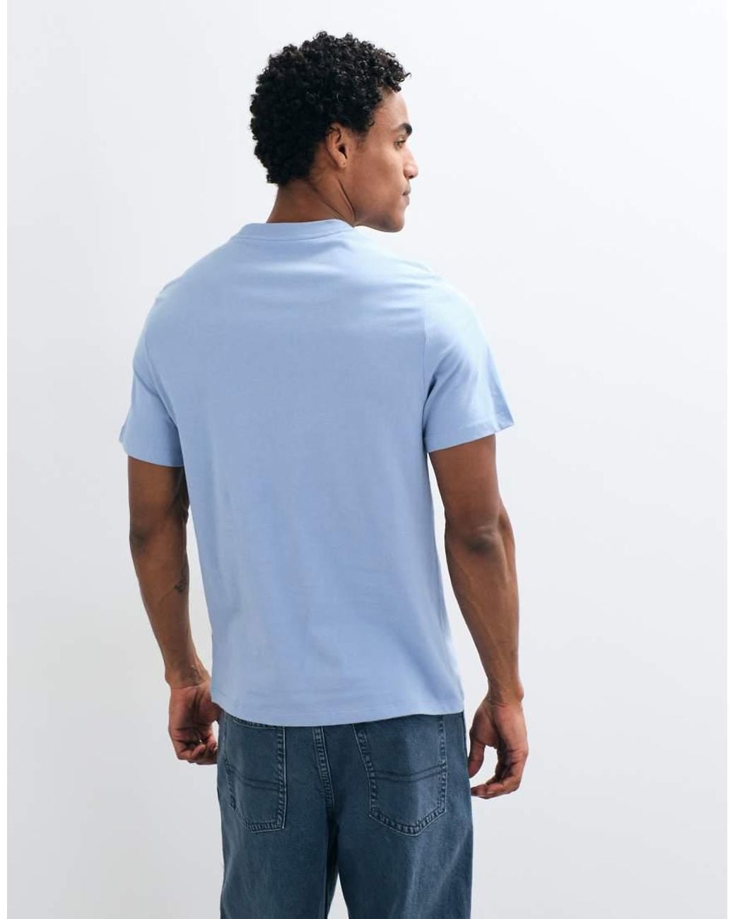 Lacoste Blue Crocodile Print Cotton Loungewear T-shirt for men