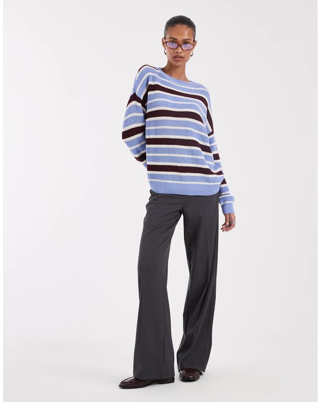 Noisy May Blue Crew Neck Knit Jumper